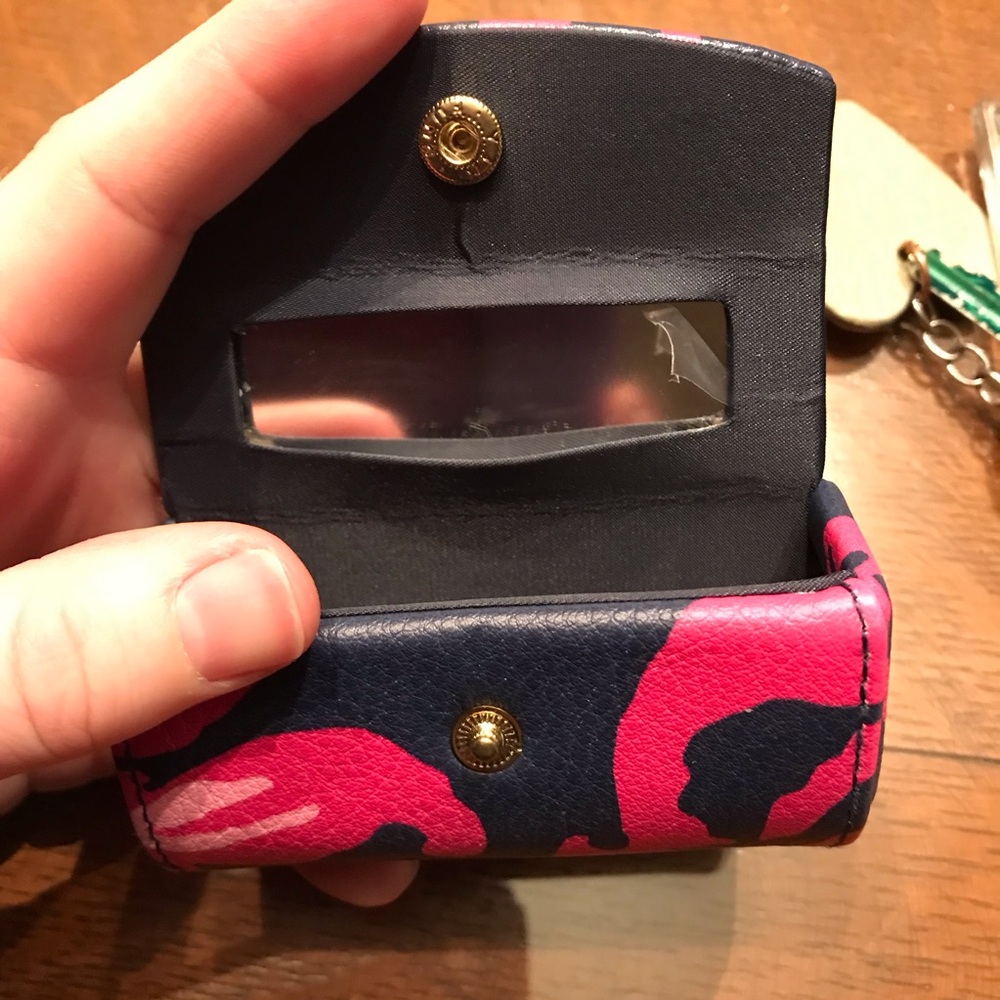Lilly Pulitzer Navy and Bright Pink lipstick Holder case - Picture 7 of 7